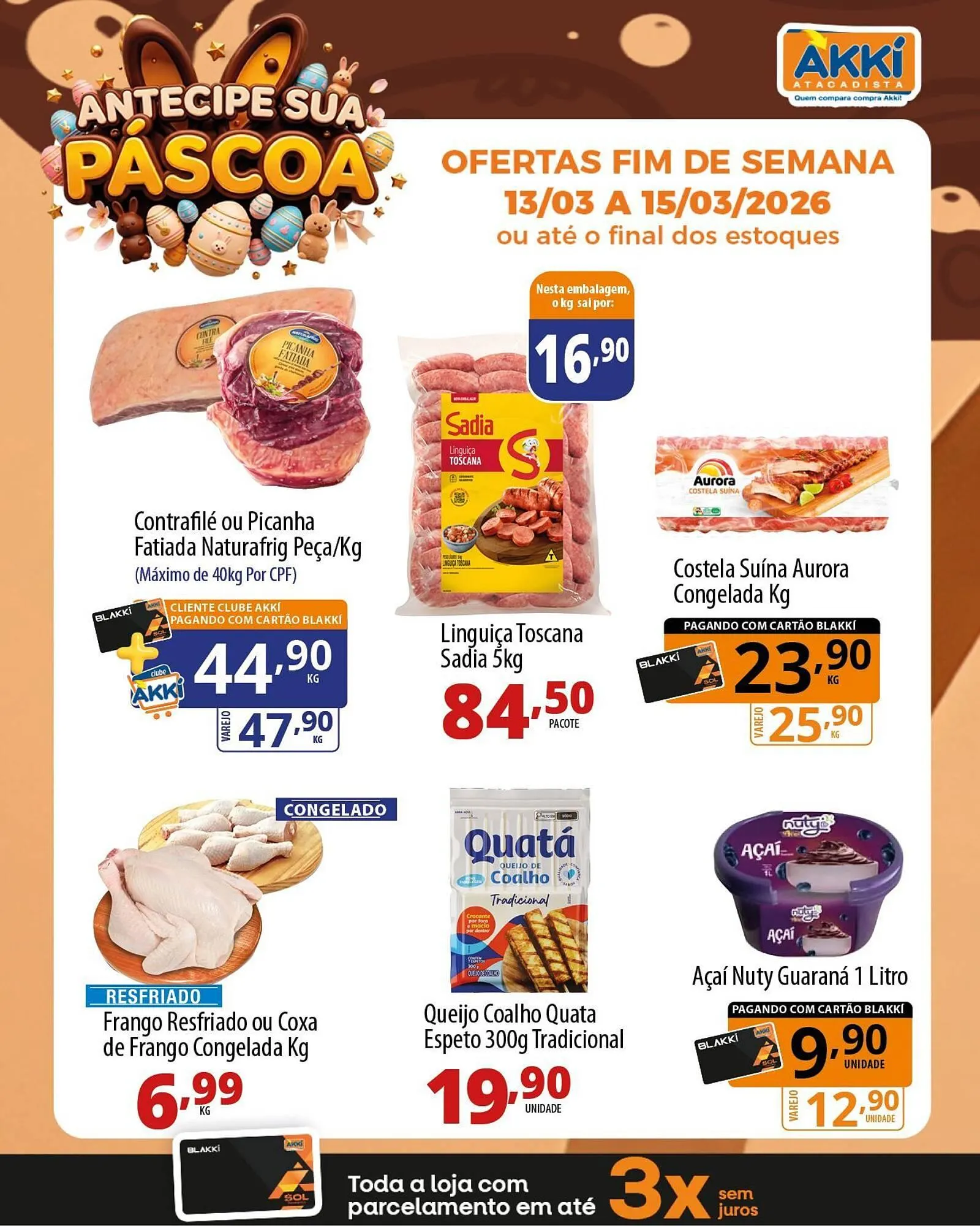 Encarte de Folheto Akki Atacadista 13 de março até 15 de março 2026 - Pagina 1