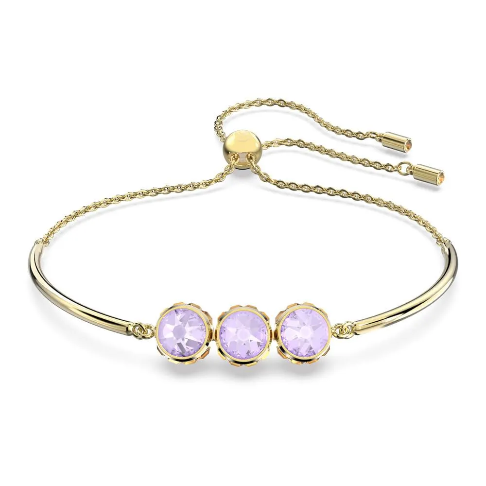 Pulseira Orbita, Lapidação redonda, Multicor, banhado a dourado