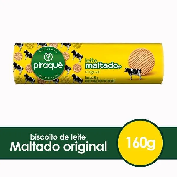 Biscoito Piraquê Leite Maltado 132g