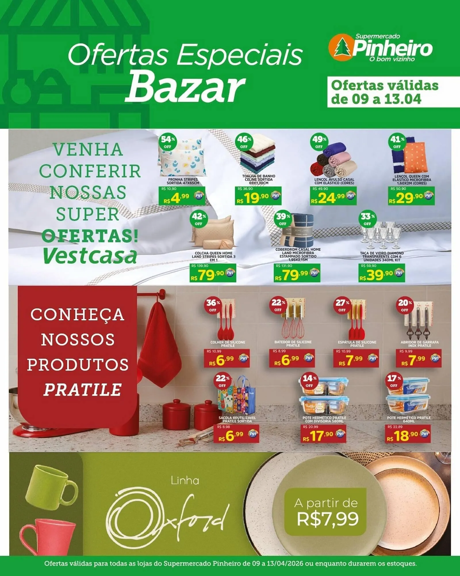 Encarte de Encarte Pinheiro Supermercado 9 de abril até 13 de abril 2026 - Pagina 1