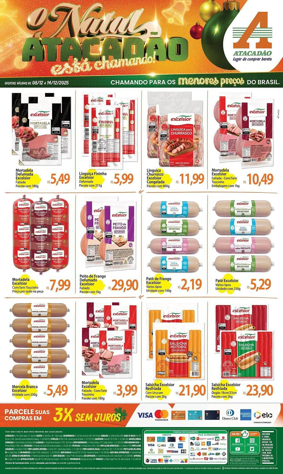 Encarte de Folheto Atacadão 9 de dezembro até 14 de dezembro 2025 - Pagina 1