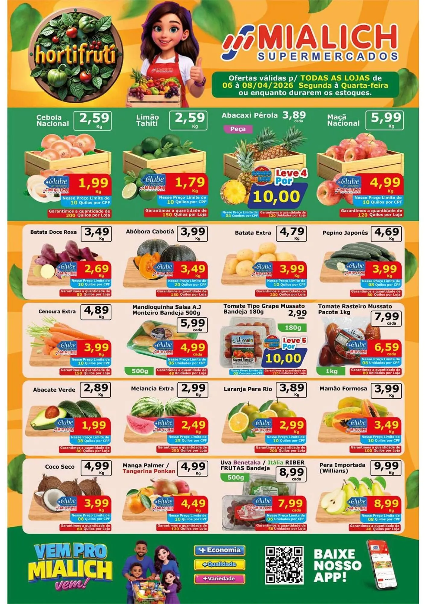 Encarte de Catálogo Mialich Supermercados 6 de abril até 8 de abril 2026 - Pagina 2