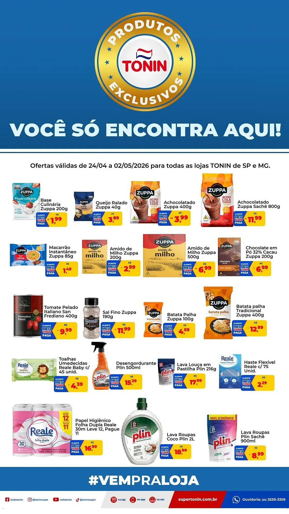 Encarte de Catálogo Tonin Superatacado 24 de abril até 2 de maio 2026 - Pagina 1