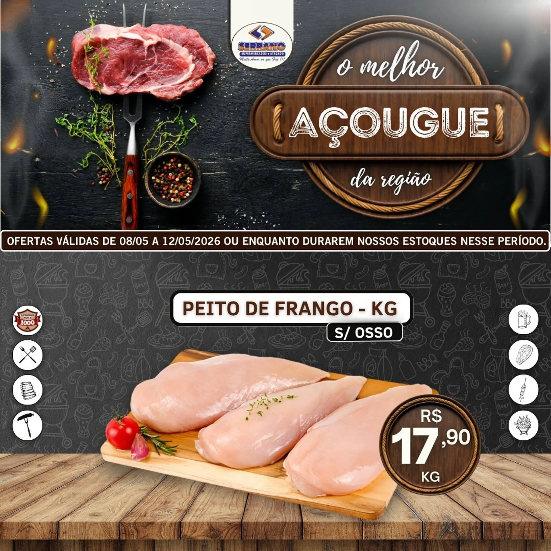 Encarte de Catálogo Serrano Supermercado 10 de maio até 12 de maio 2026 - Pagina 8