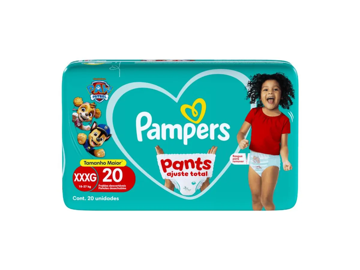Fralda Pampers Pants Ajuste Total XXXG 20 Unidades