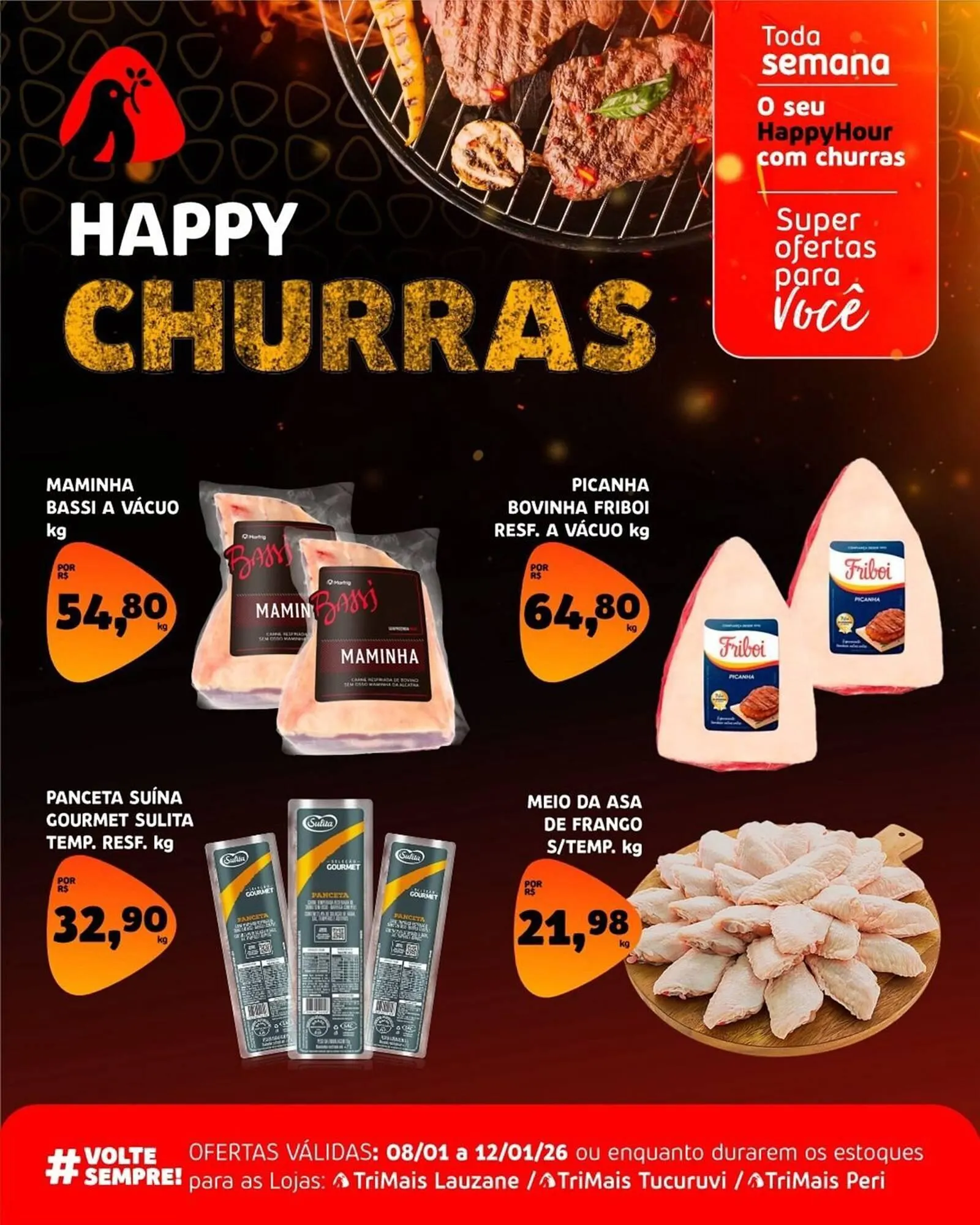 Encarte de Catálogo Trimais Supermercado 8 de janeiro até 12 de janeiro 2026 - Pagina 1