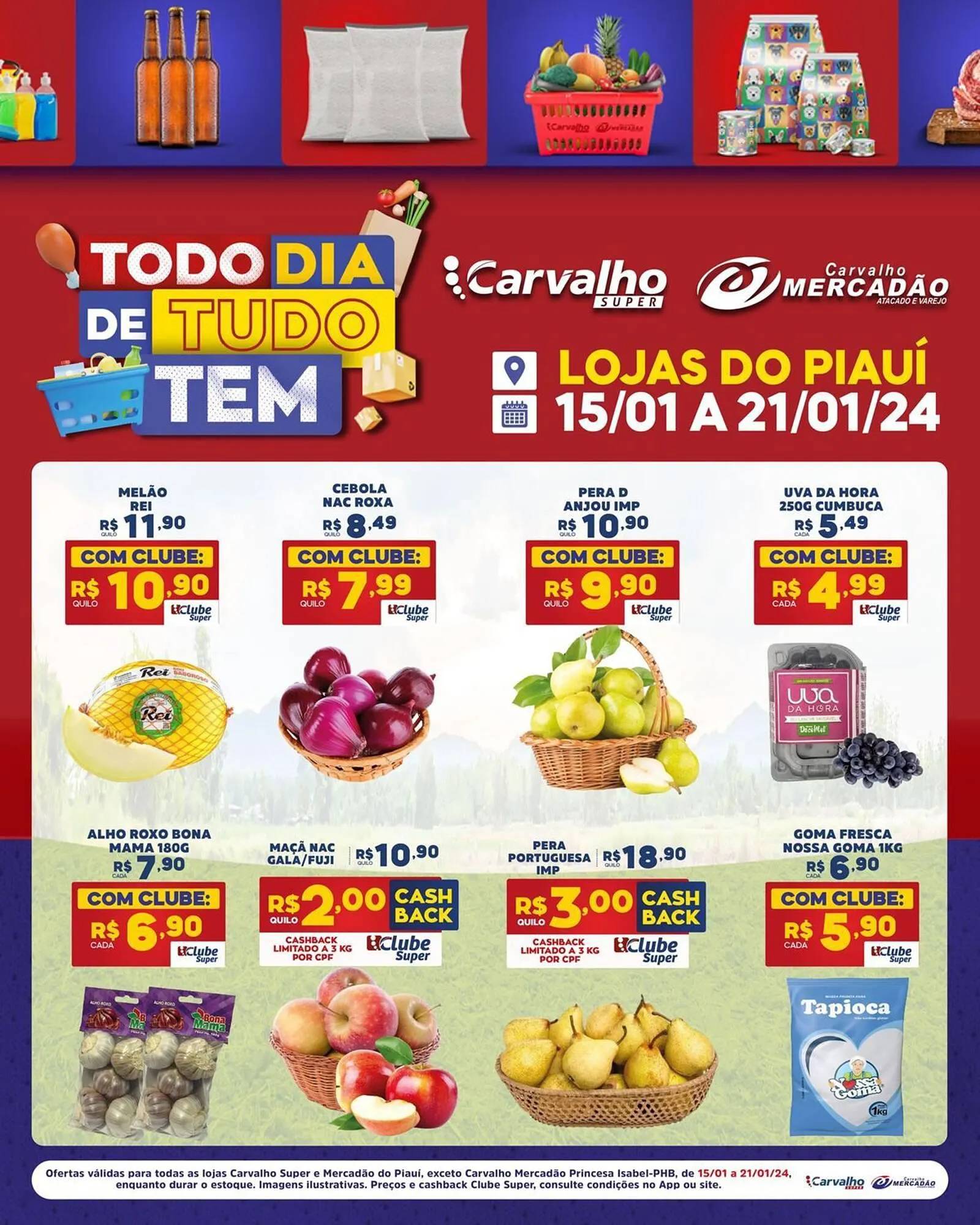 Encarte de Catálogo Carvalho Supermercado 15 de janeiro até 21 de janeiro 2024 - Pagina 6