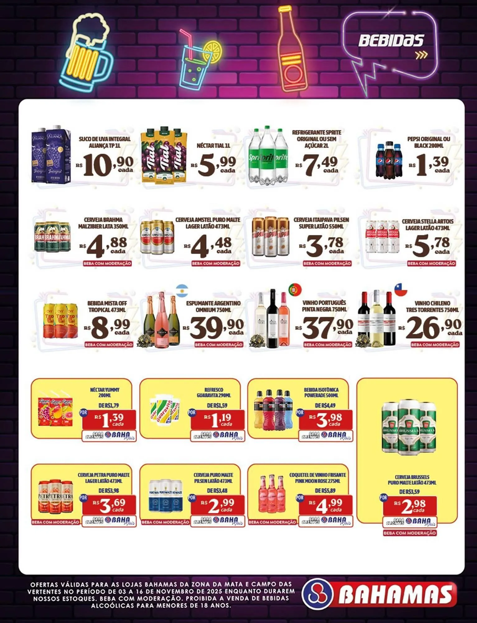 Encarte de Catálogo Bahamas Supermercados 3 de novembro até 16 de novembro 2025 - Pagina 9