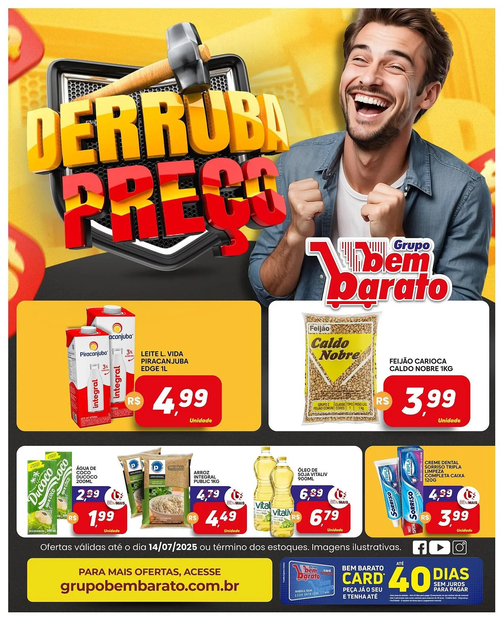Encarte de Catálogo Supermercado Bem Barato 8 de julho até 15 de julho 2025 - Pagina 1