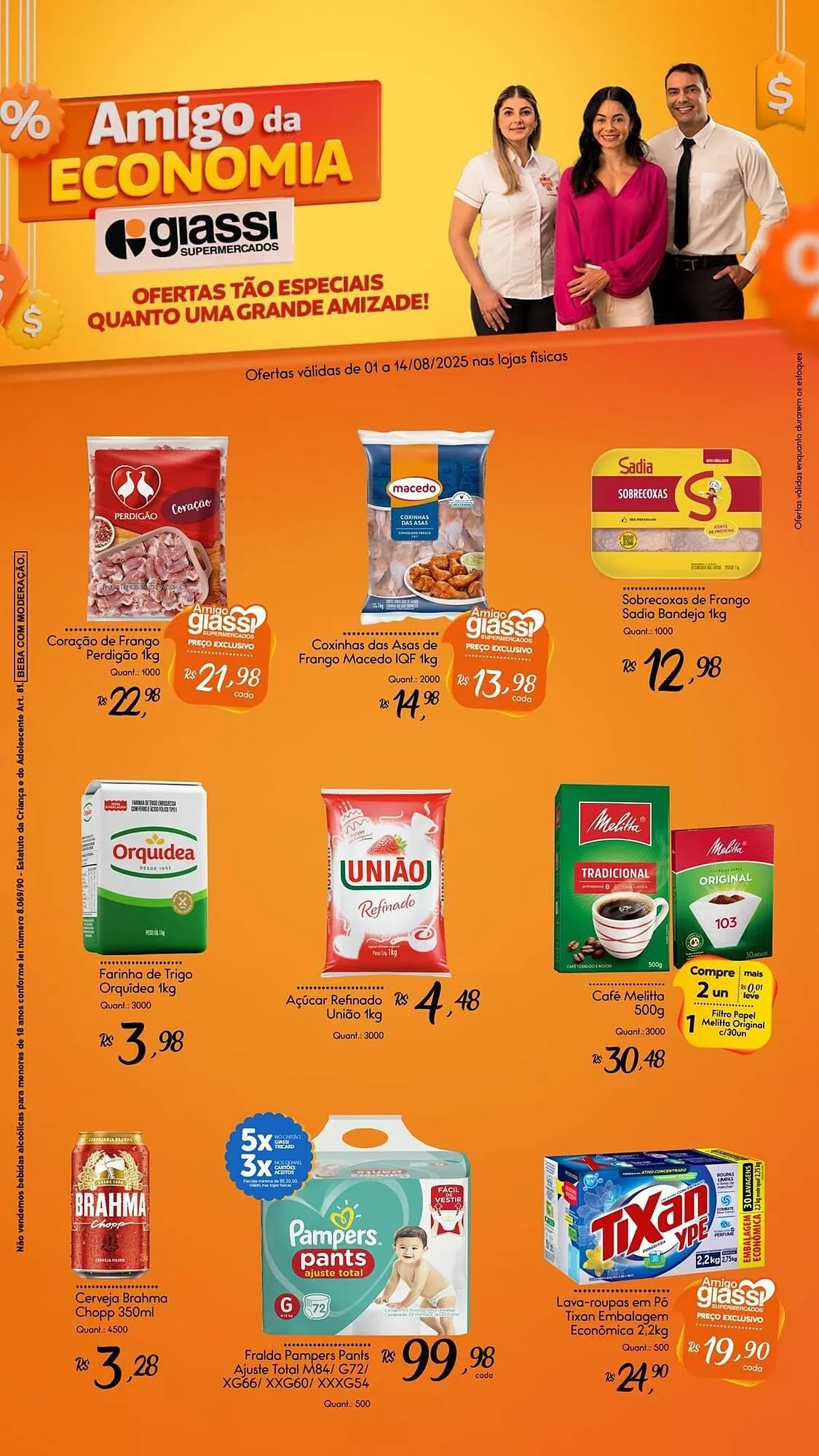 Encarte de Catálogo Giassi Supermercados 11 de agosto até 14 de agosto 2025 - Pagina 1