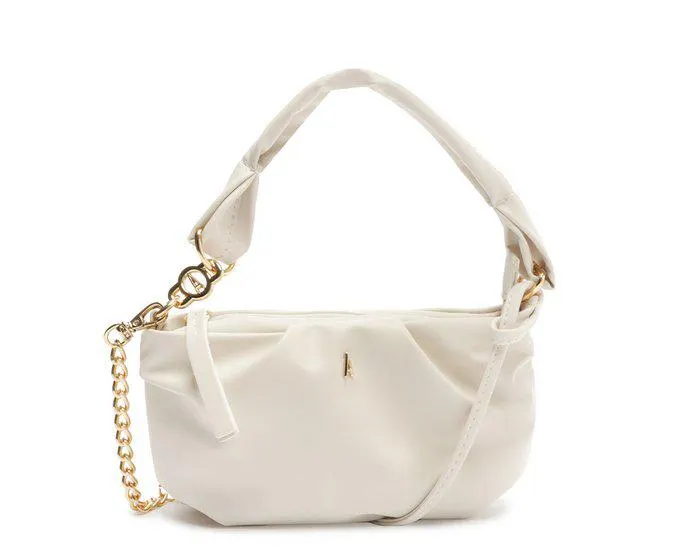 Bolsa Crossbody Média Baguete Acolchoada Branca