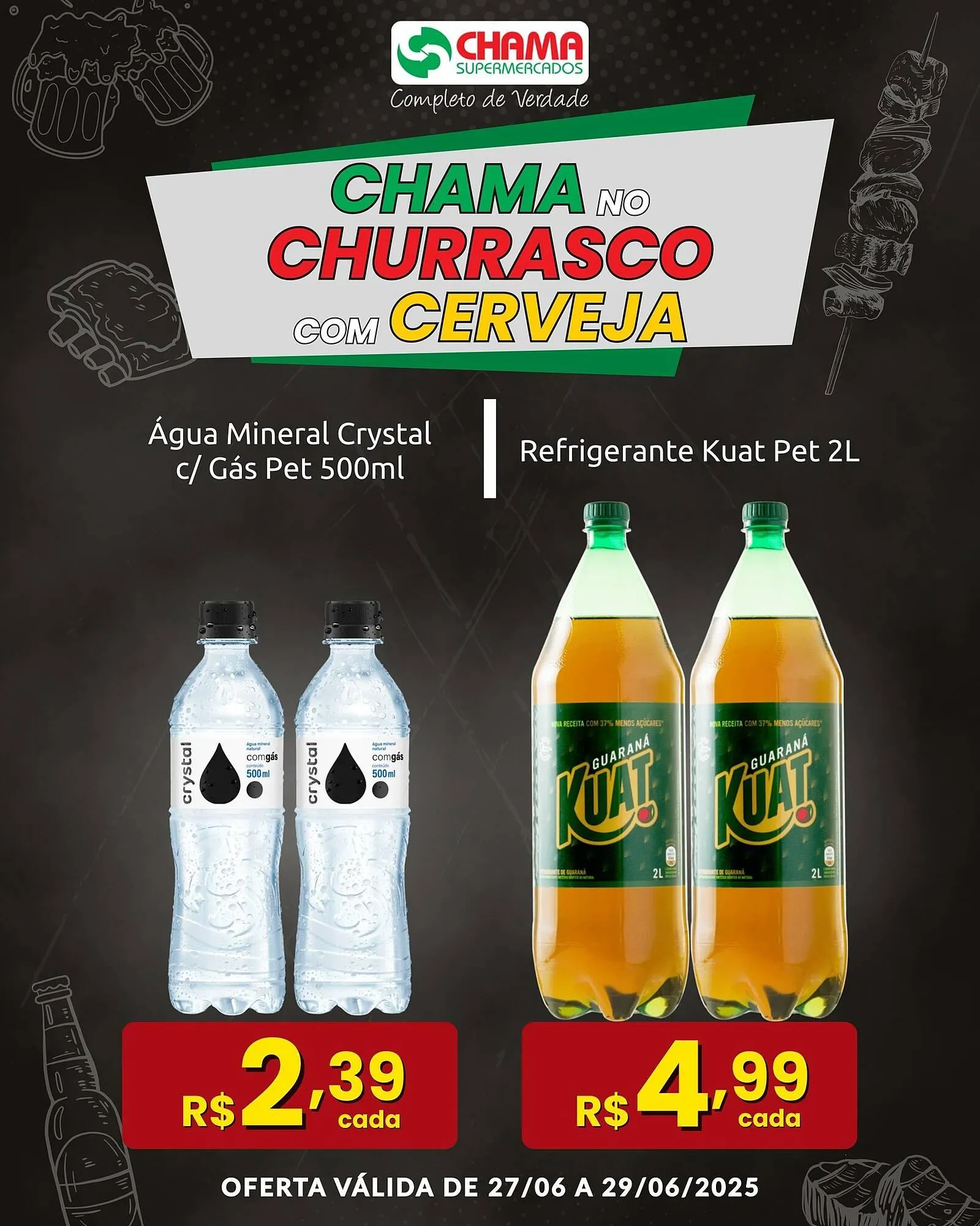 Encarte de Catálogo Chama Supermercados 27 de junho até 29 de junho 2025 - Pagina 2