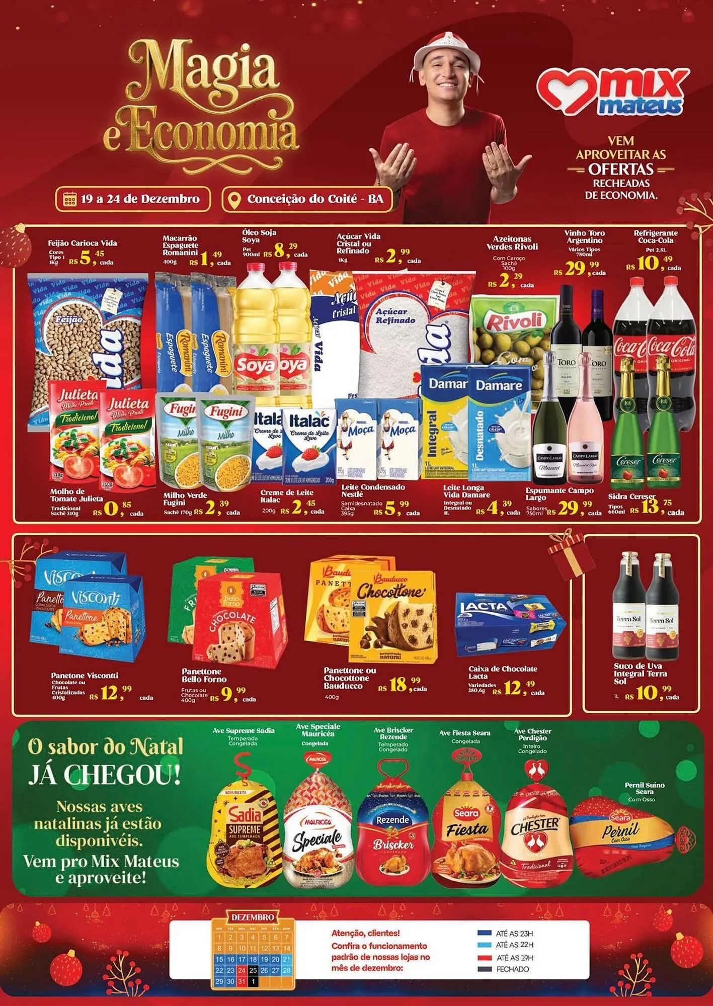 Encarte de Catálogo Supermercados Mateus 19 de dezembro até 24 de dezembro 2025 - Pagina 1