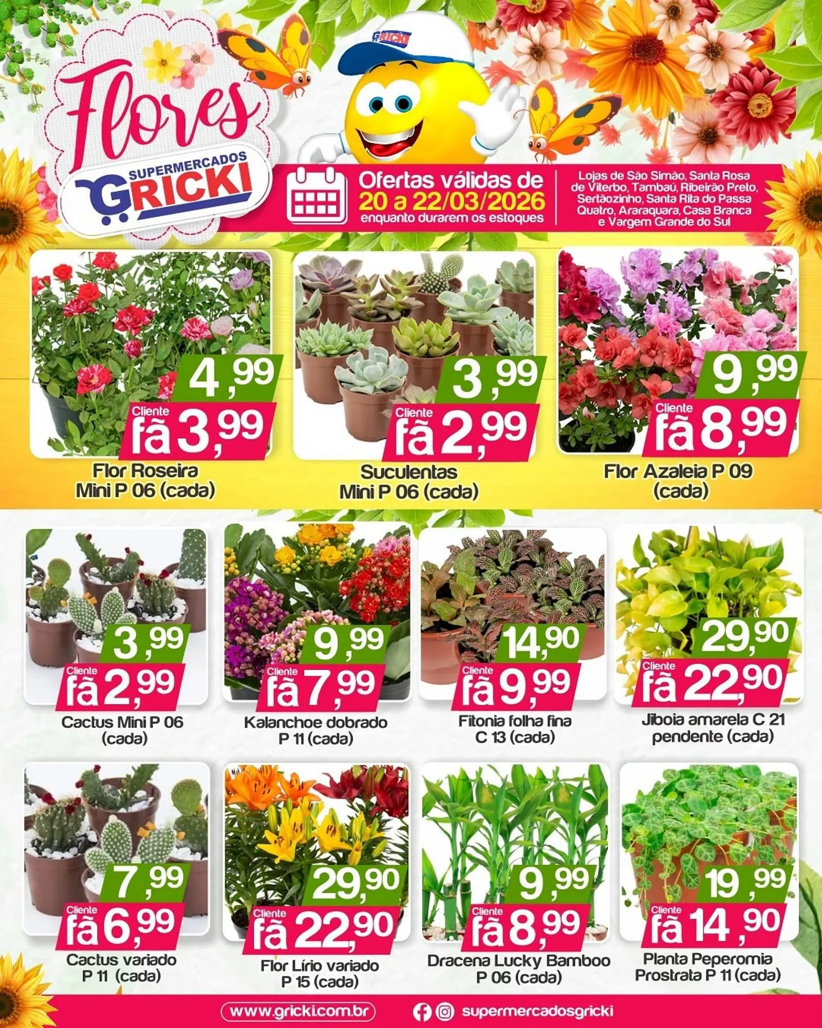 Encarte de Catálogo Supermercados Gricki 20 de março até 22 de março 2026 - Pagina 1