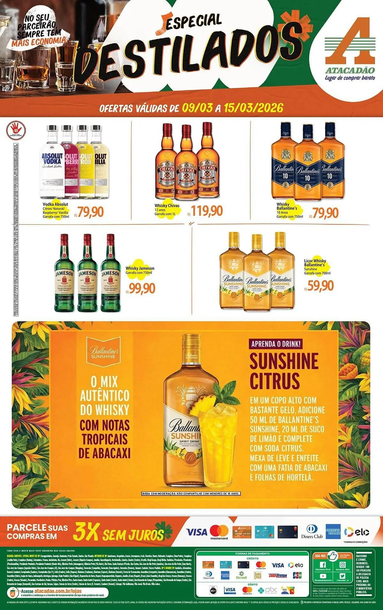 Encarte de Folheto Atacadão 9 de março até 15 de março 2026 - Pagina 1