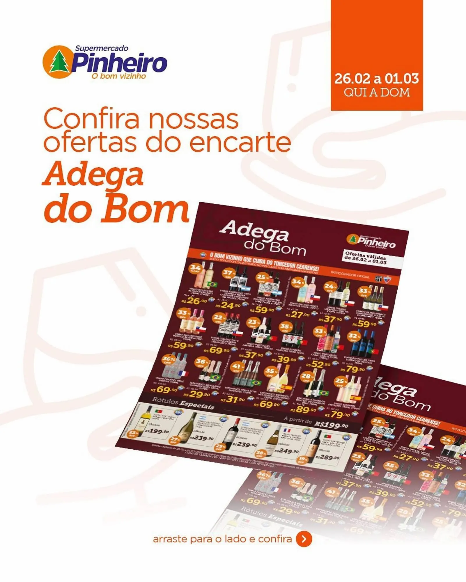 Encarte de Encarte Pinheiro Supermercado 26 de fevereiro até 1 de março 2026 - Pagina 1