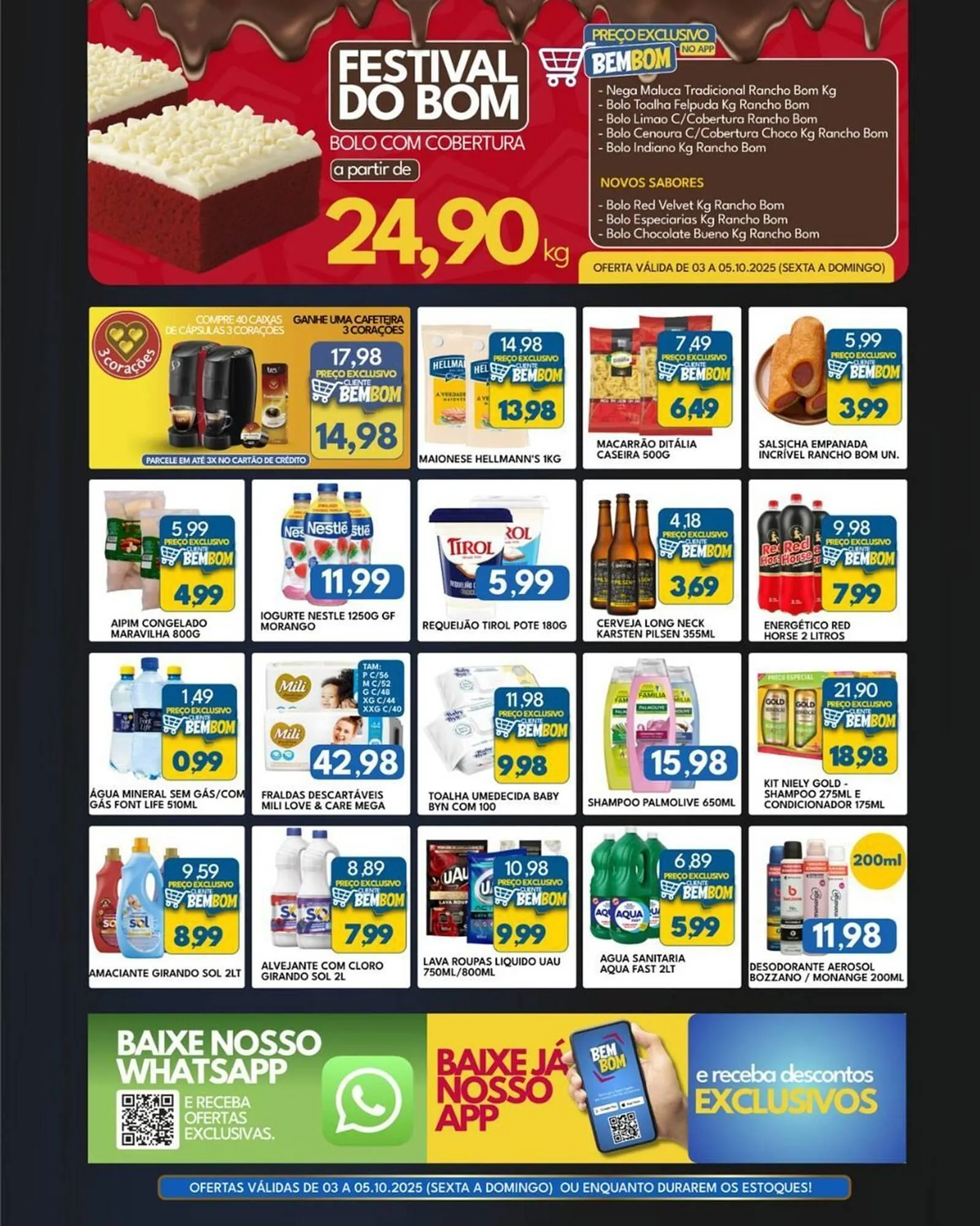 Encarte de Catálogo Rancho Bom Supermercados 3 de outubro até 5 de outubro 2025 - Pagina 3