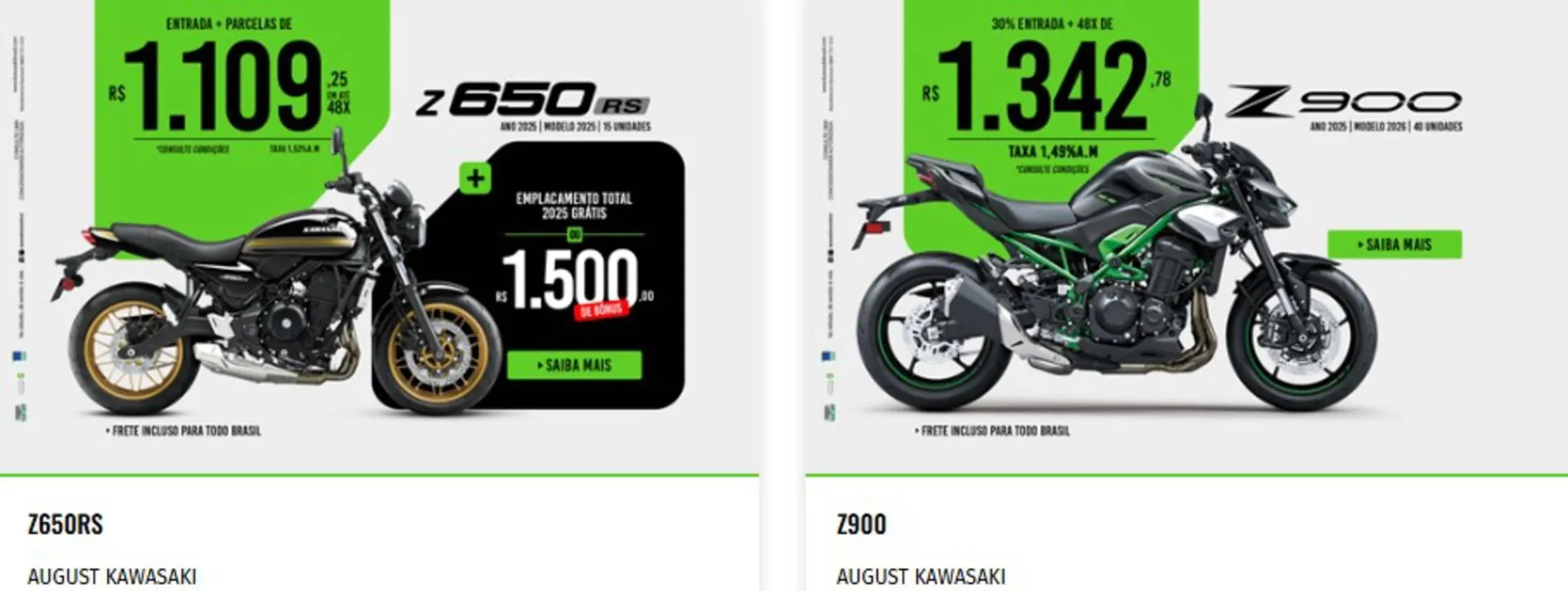 Encarte de Catálogo Kawasaki 20 de agosto até 31 de agosto 2025 - Pagina 7