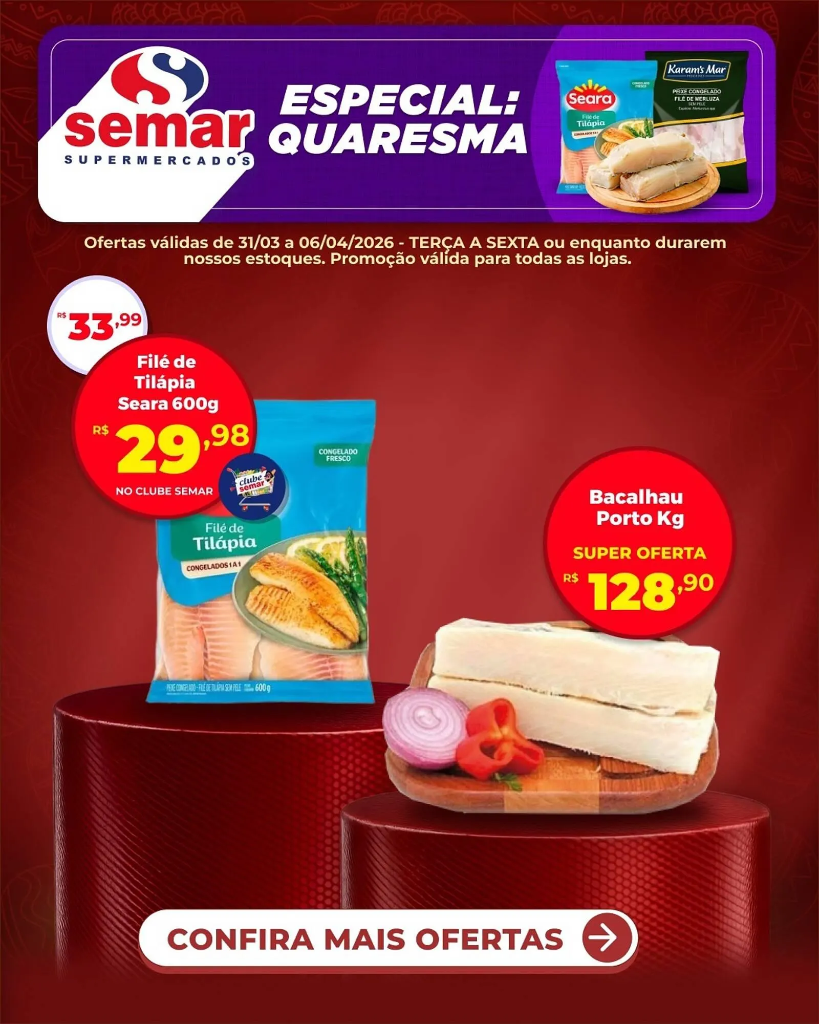 Encarte de Folheto Semar Supermercado 2 de abril até 6 de abril 2026 - Pagina 1