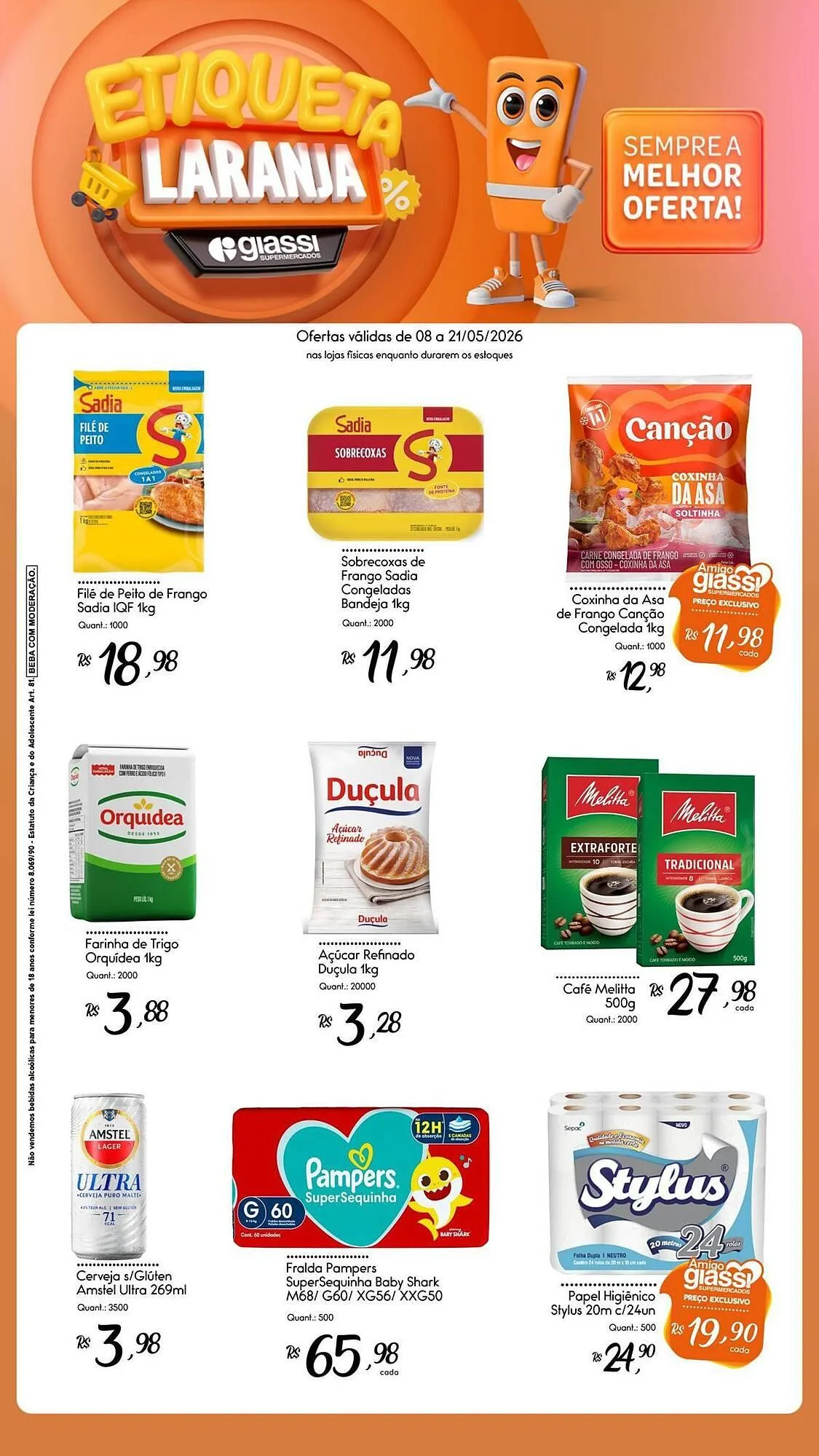 Encarte de Encarte Giassi Supermercados 8 de maio até 21 de maio 2026 - Pagina 1