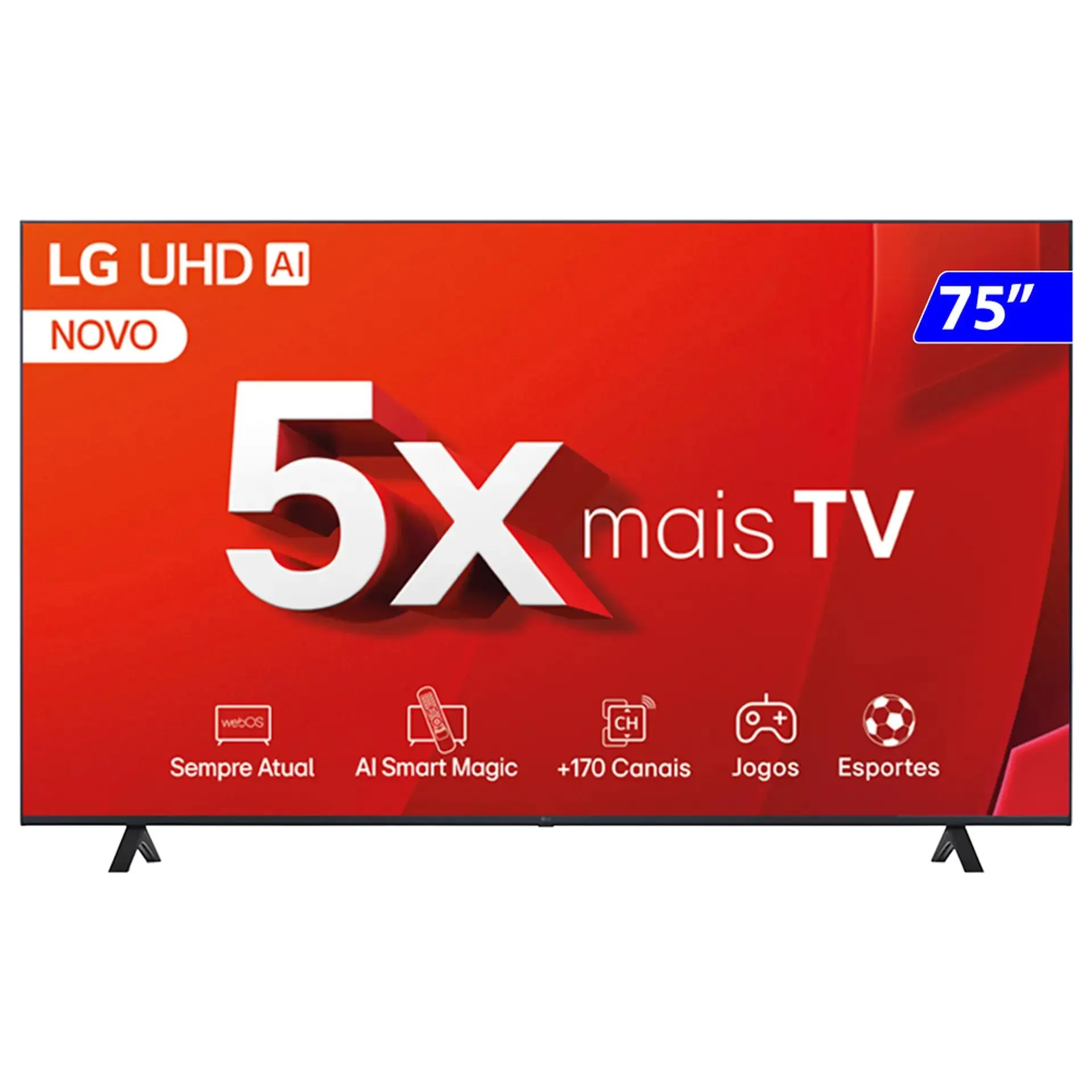 Smart TV LG 75" 4K WIFI WEBOS 24 LG ThinQ AI 75UT8050PSA