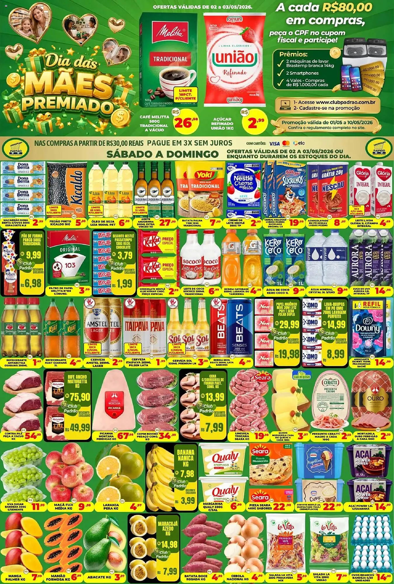 Encarte de Folheto Supermercado Padrão 2 de maio até 3 de maio 2026 - Pagina 1