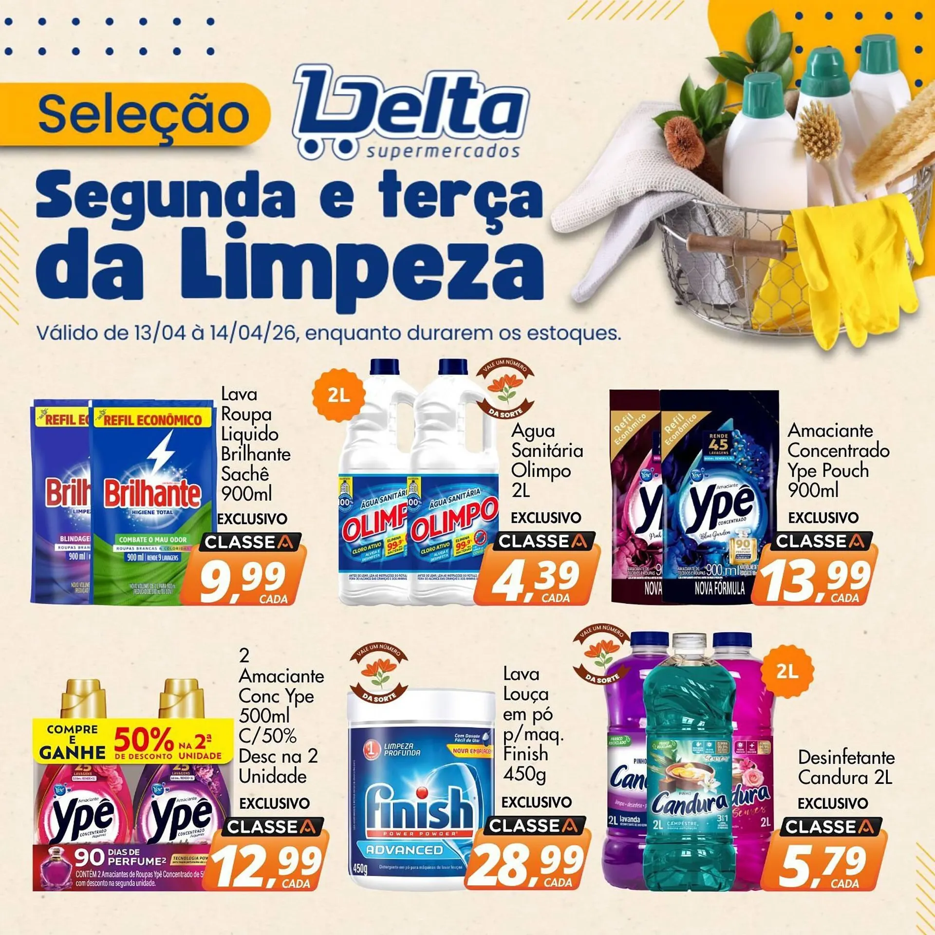 Encarte de Catálogo Delta Supermercados 13 de abril até 14 de abril 2026 - Pagina 1