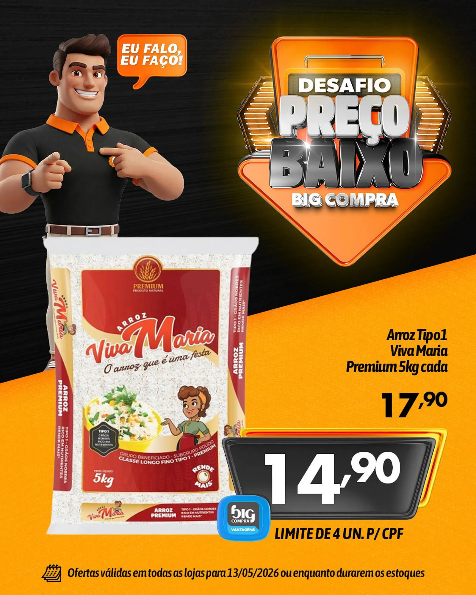 Encarte de Catálogo Supermercados Big Compra 13 de maio até 13 de maio 2026 - Pagina 1