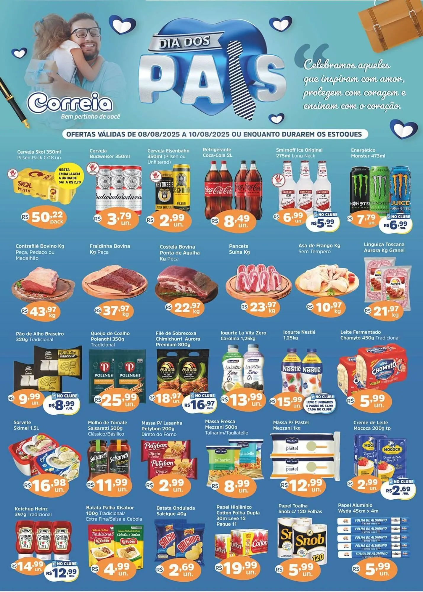 Encarte de Catálogo Supermercados Correia 8 de agosto até 10 de agosto 2025 - Pagina 1