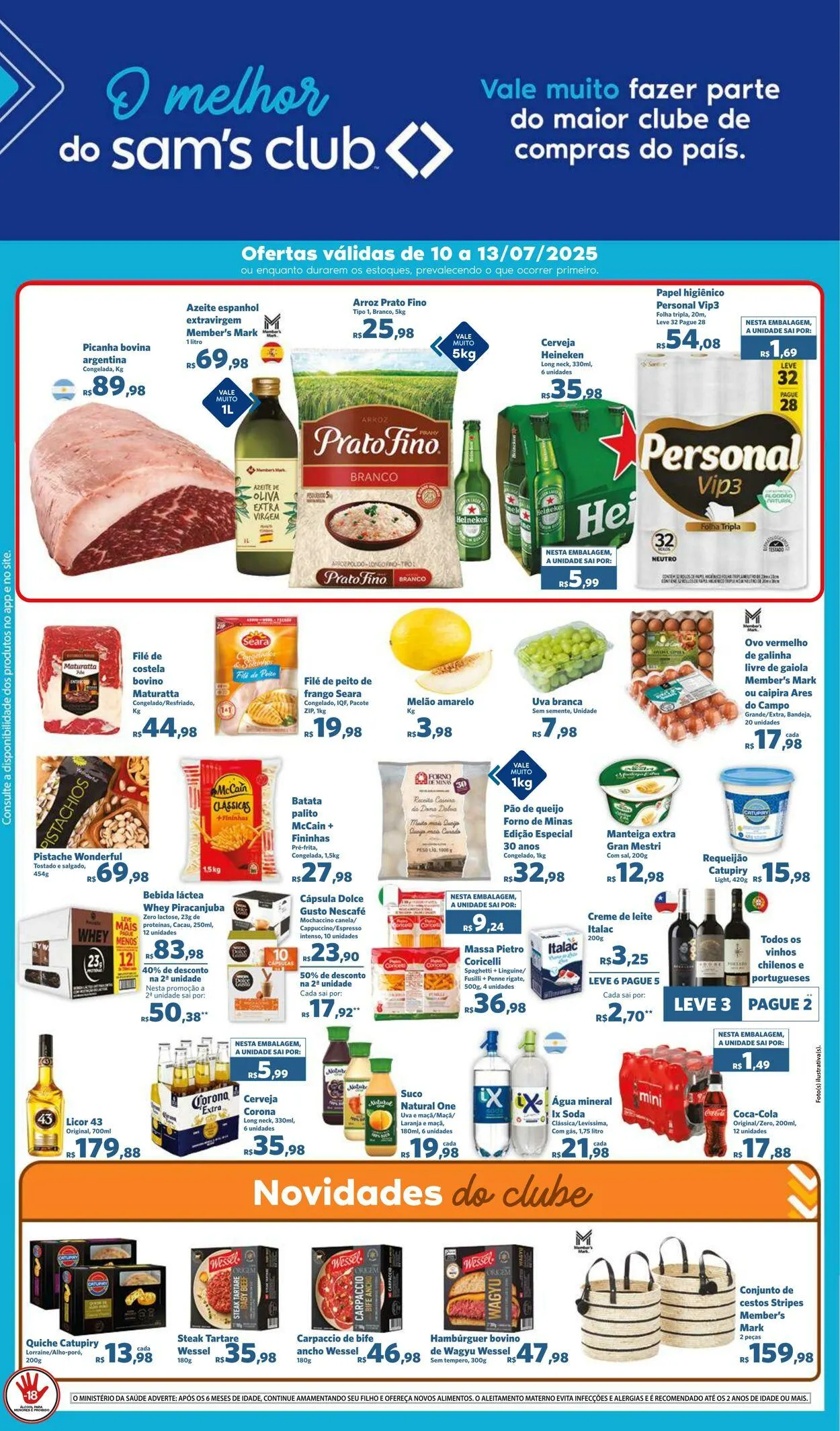 Encarte de Sam's Club 10 de julho até 13 de julho 2025 - Pagina 1