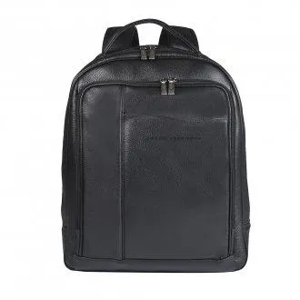 Mochila Masculina Couro Preta V22