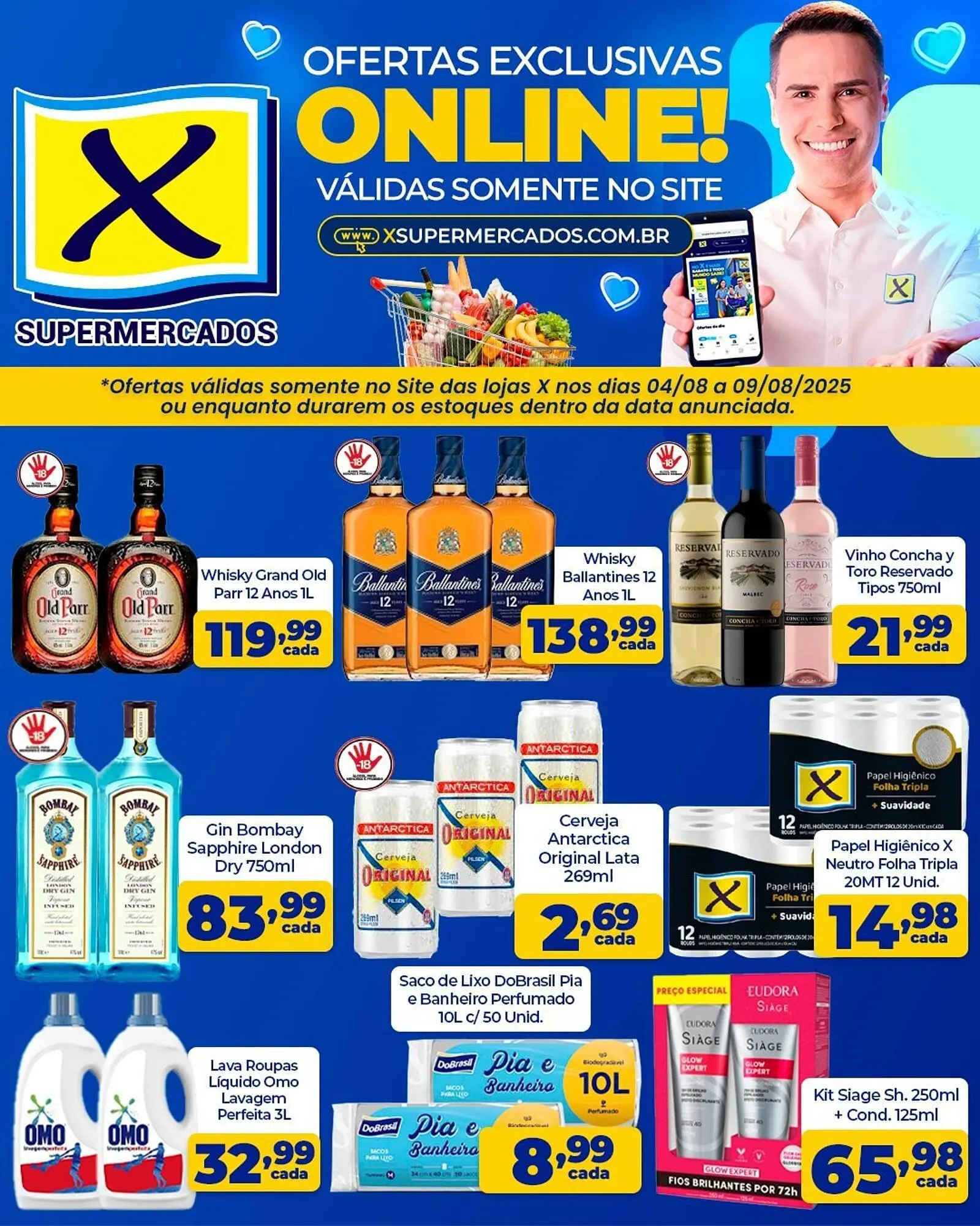 Encarte de Catálogo X Supermercados 4 de agosto até 9 de agosto 2025 - Pagina 2