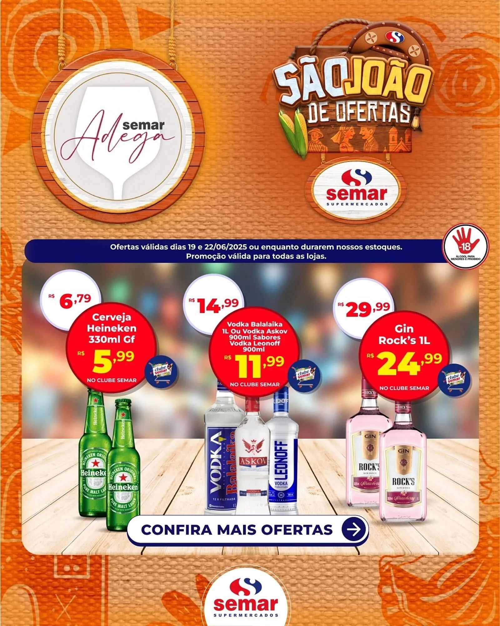 Encarte de Catálogo Semar Supermercado 19 de junho até 22 de junho 2025 - Pagina 1