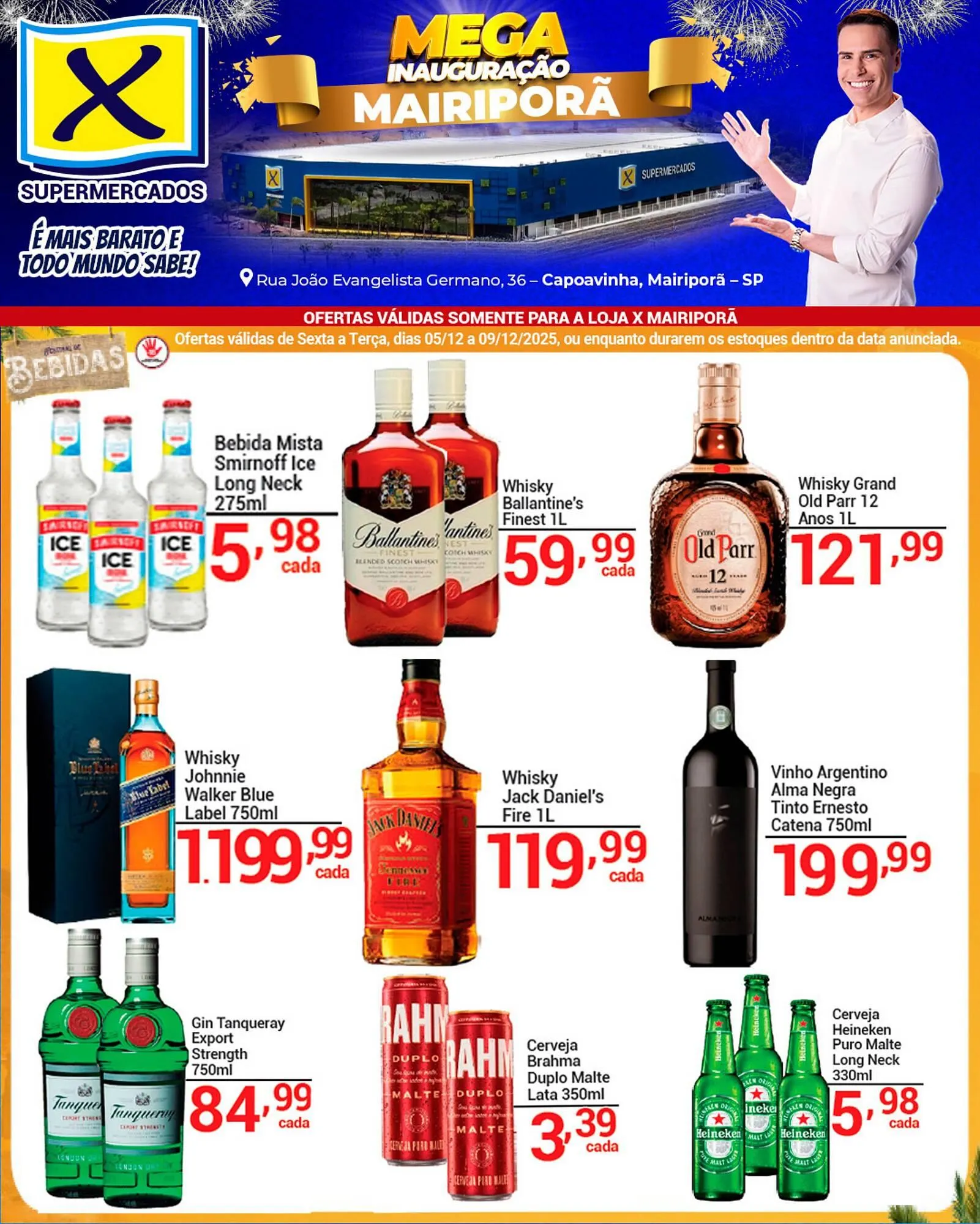 Encarte de Folheto X Supermercados 5 de dezembro até 9 de dezembro 2025 - Pagina 1