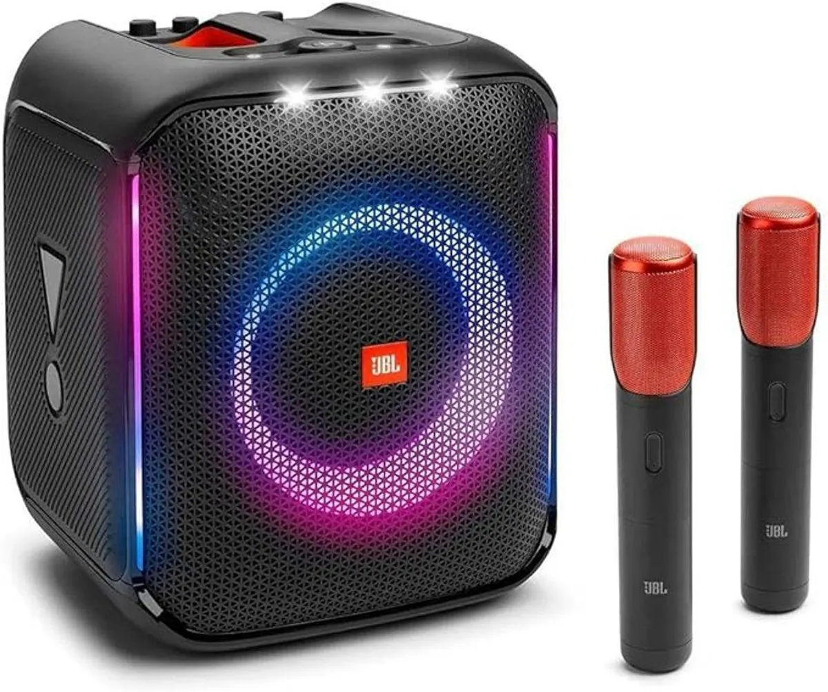 Caixa Amplificada JBL Partybox Encore 2 Microfones com Bluetooth e USB 100W Preta