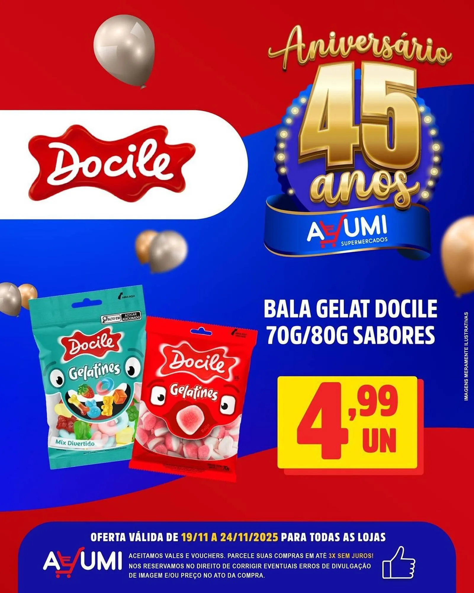 Encarte de Folheto Ayumi Supermercados 19 de novembro até 24 de novembro 2025 - Pagina 1