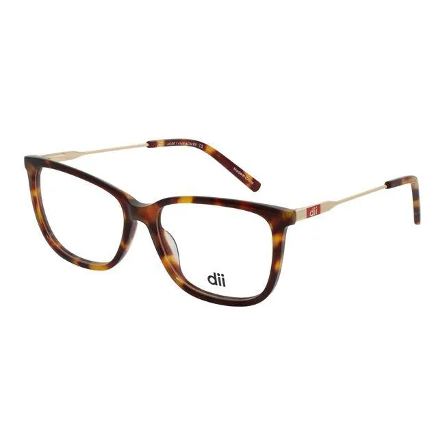 Armação de Óculos de Grau Feminina Dii Collection Quadrado 4169 Cor Demi Amarelo