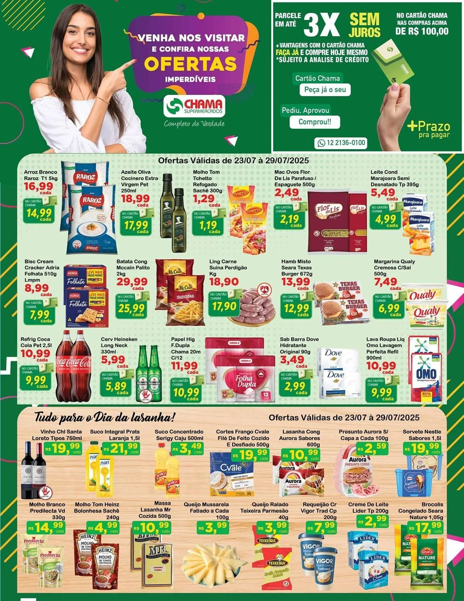 Encarte de Catálogo Chama Supermercados 23 de julho até 29 de julho 2025 - Pagina 1