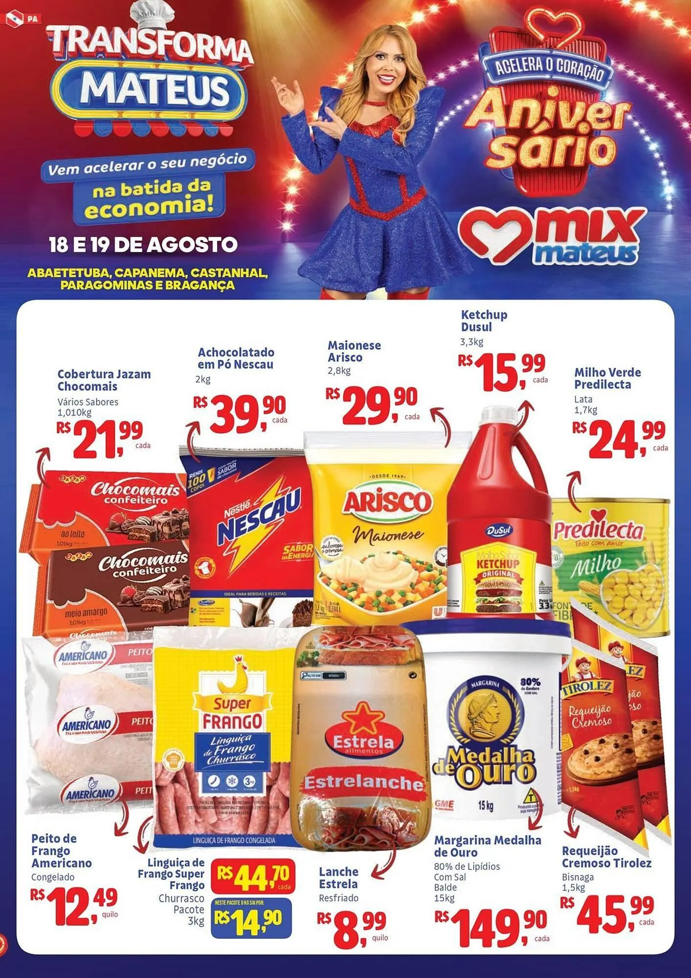Encarte de Catálogo Supermercados Mateus 18 de agosto até 19 de agosto 2025 - Pagina 1