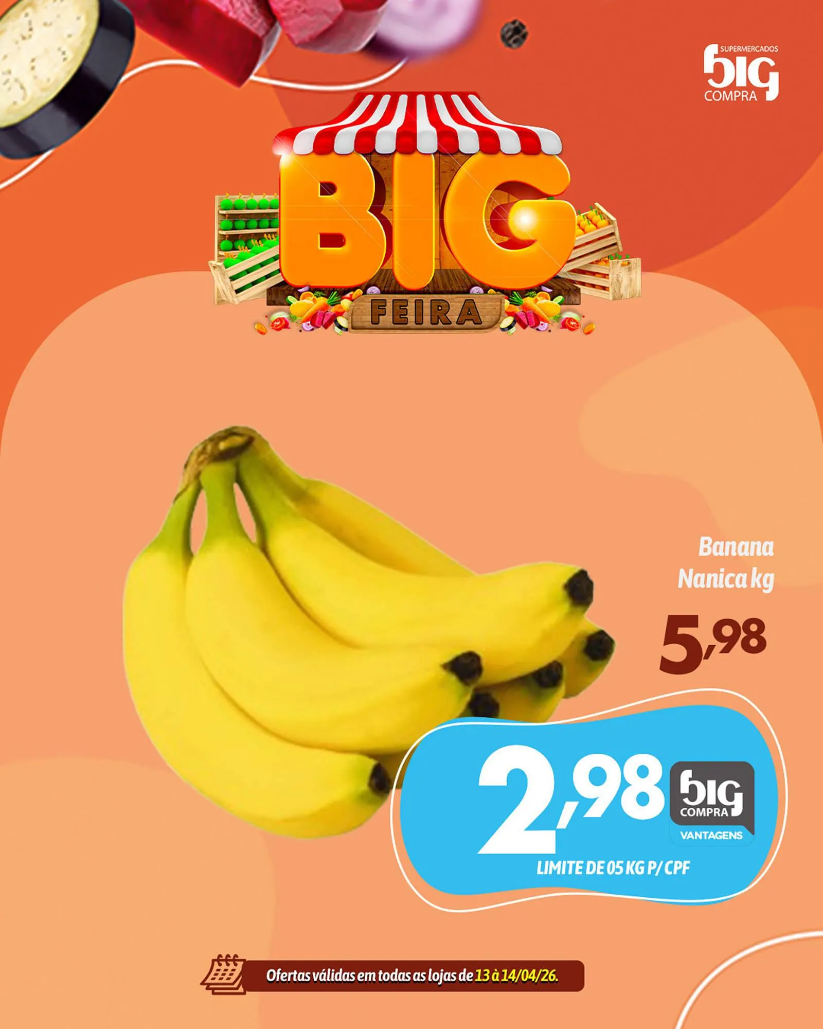 Encarte de Catálogo Supermercados Big Compra 13 de abril até 14 de abril 2026 - Pagina 2