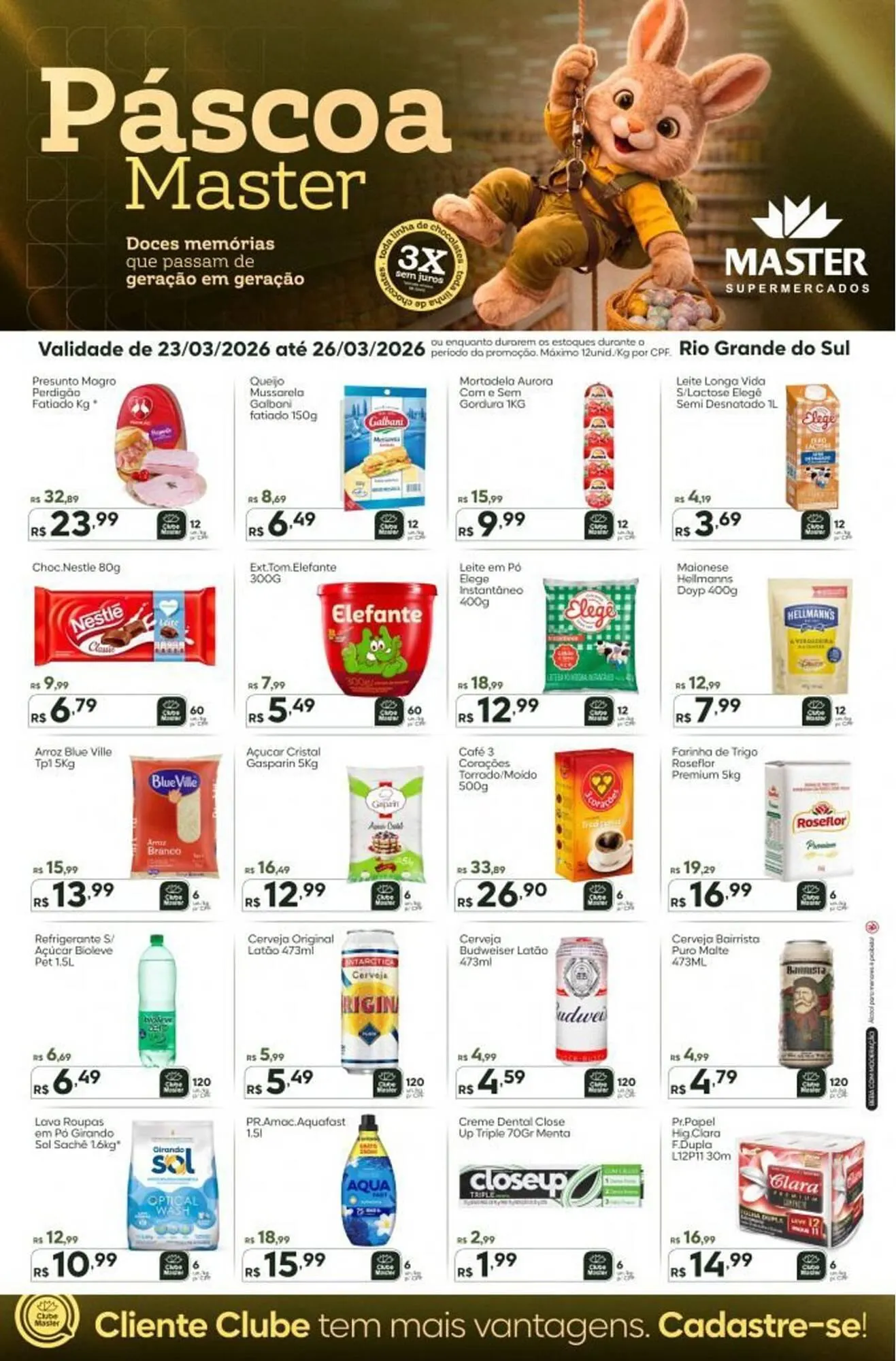 Encarte de Folheto Master Supermercados 23 de março até 26 de março 2026 - Pagina 1