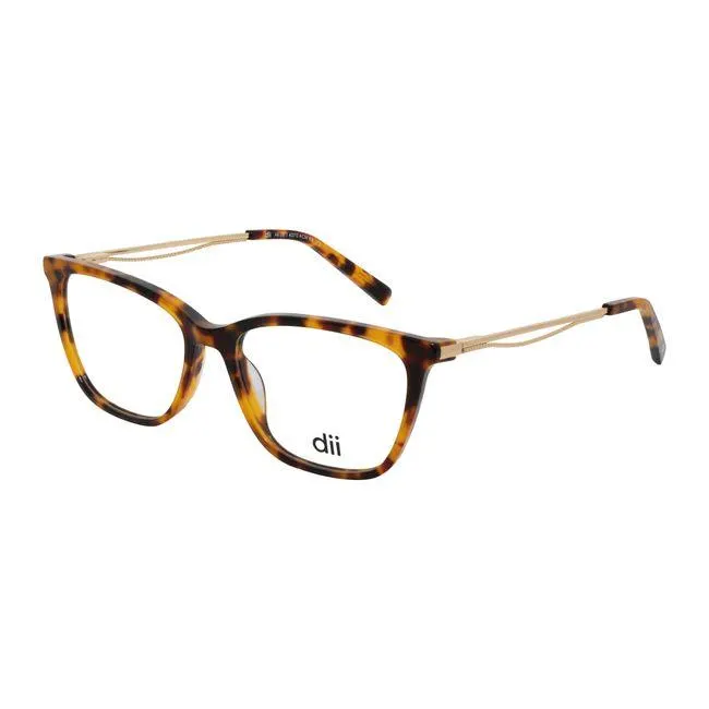 Armação de Óculos de Grau Feminina Dii Collection Gatinho 4070 Cor Demi Marrom com Dourado