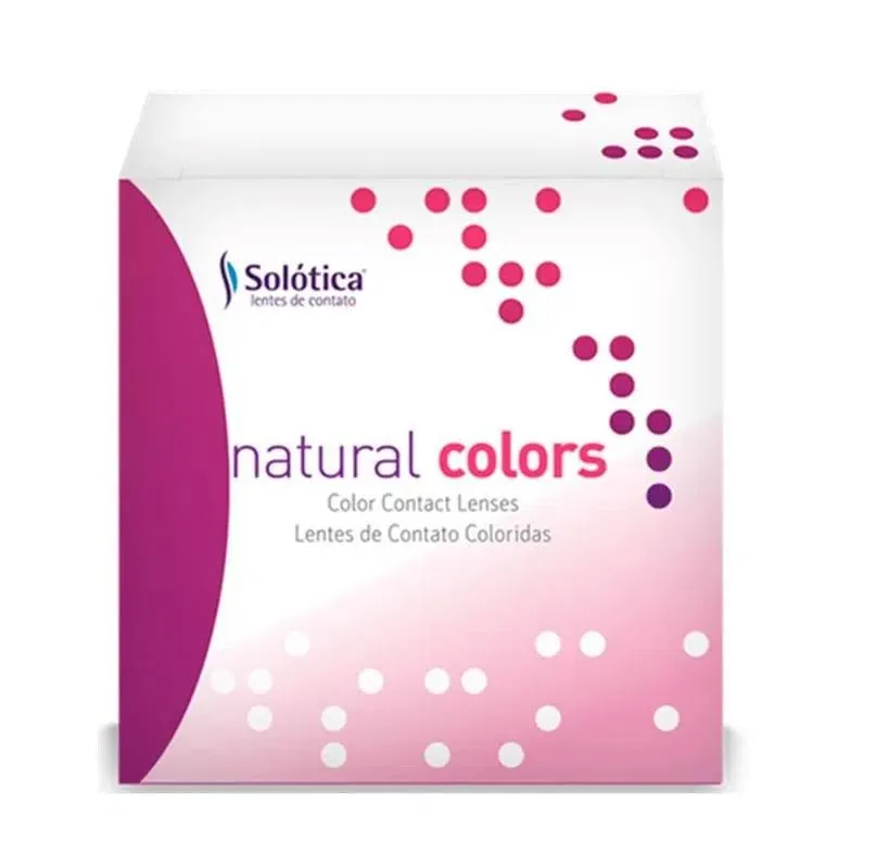 Kit de Lentes de Contato Natural Colors Cor Âmbar 1 Par