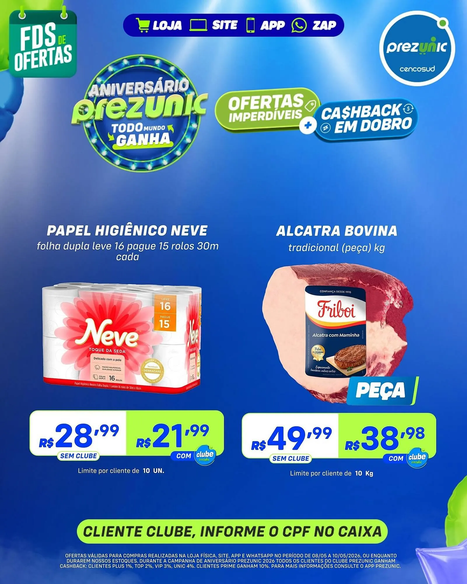 Encarte de Encarte Prezunic 8 de maio até 10 de maio 2026 - Pagina 7