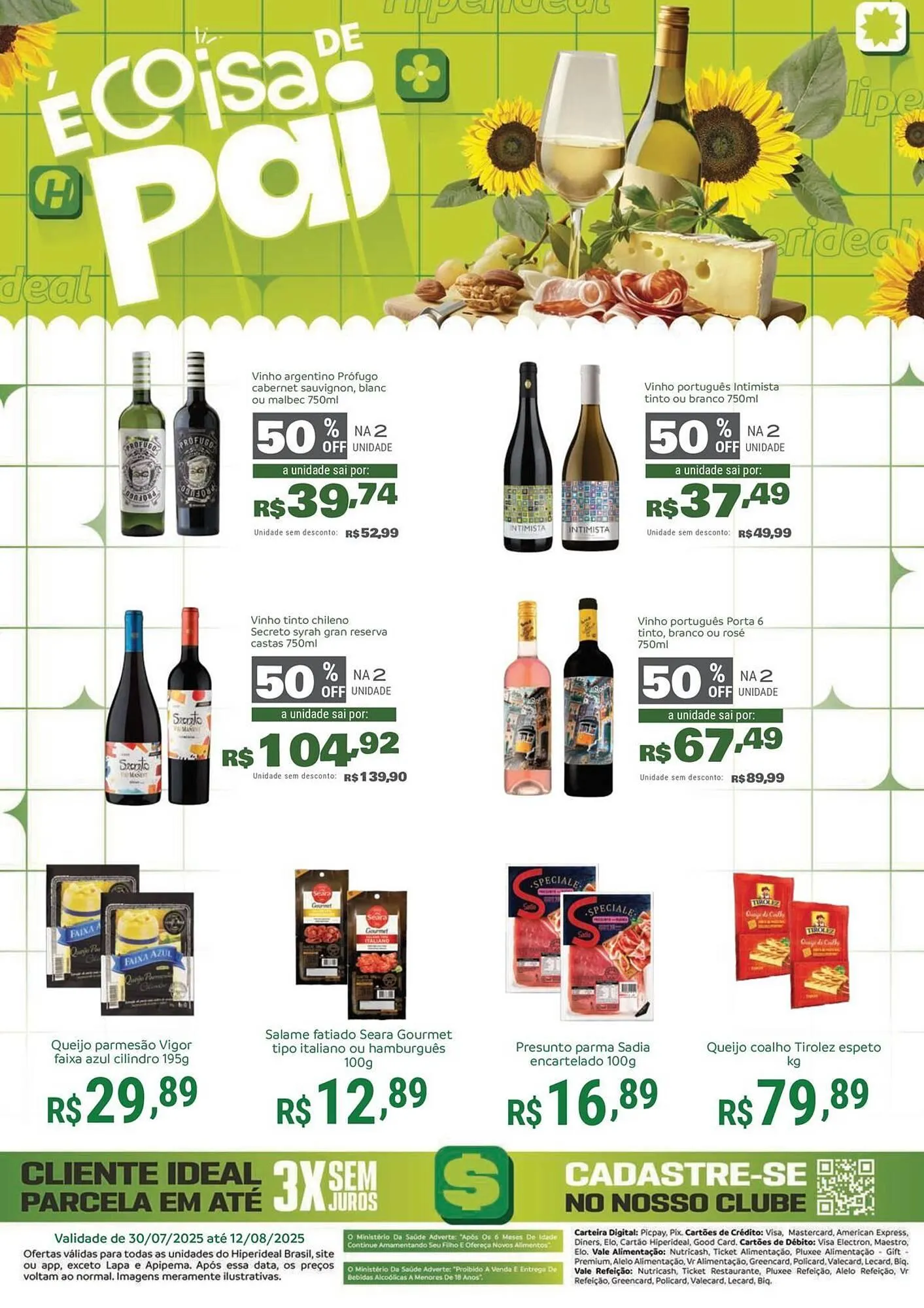 Encarte de Catálogo Hiperideal Supermercados 30 de julho até 12 de agosto 2025 - Pagina 1