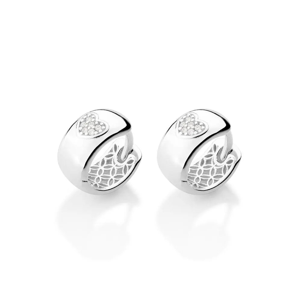 BRINCO ARGOLA DE PRATA 925 COM ZIRCÔNIAS - TAM.ÚNICO 8202600006