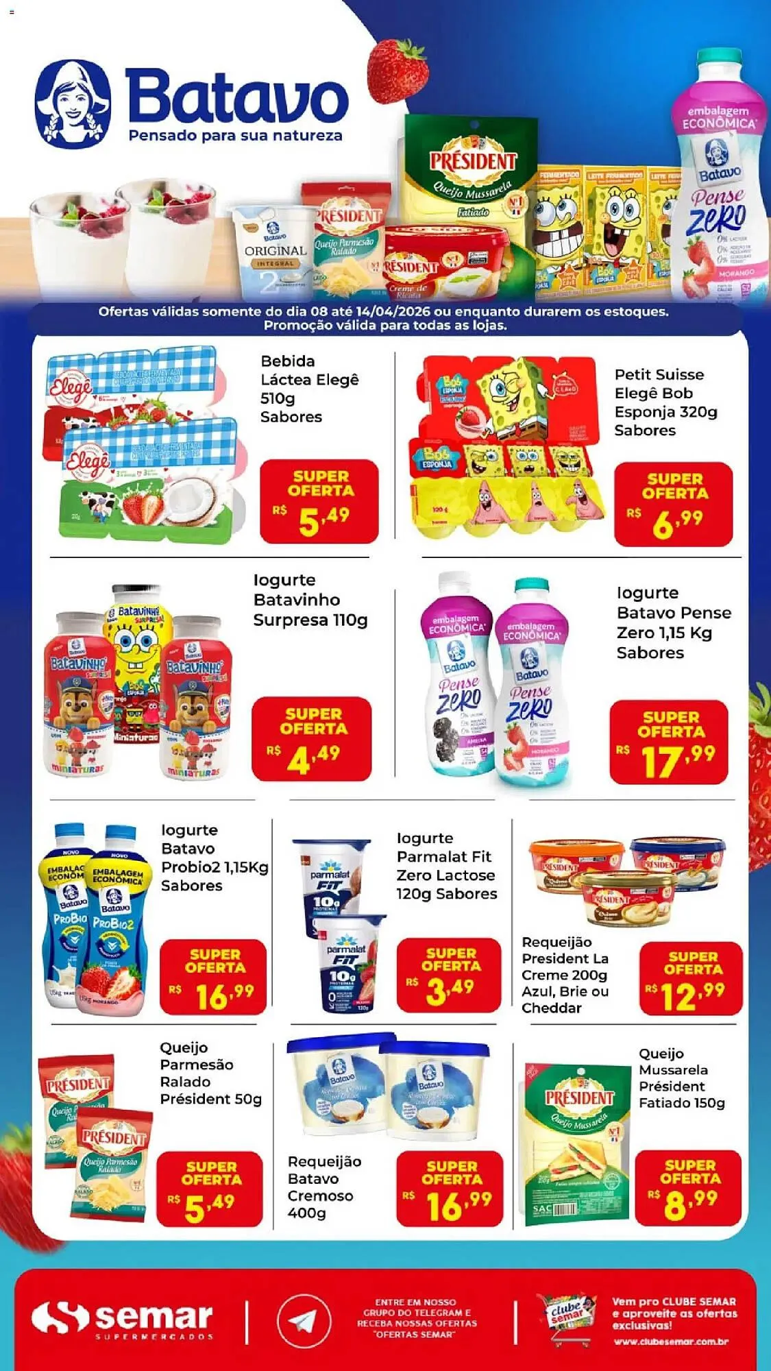 Encarte de Folheto Semar Supermercado 8 de abril até 14 de abril 2026 - Pagina 1