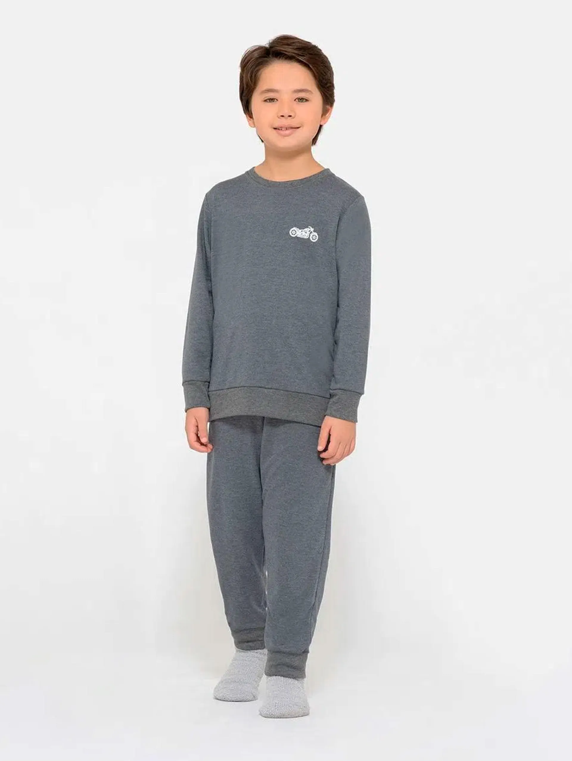 Pijama Infantil Masculino Manga Longa Road