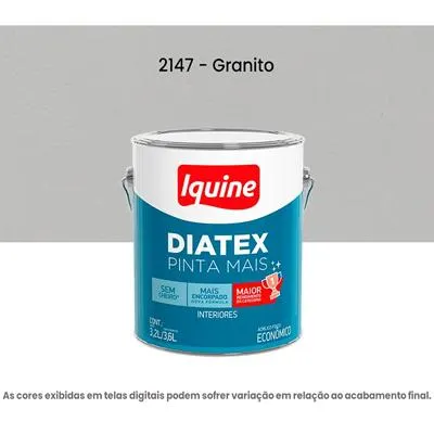 Tinta Acrilica Iquine Economica Fosco-Aveludado 3,2L Diatex Pinta Mais 2147 Granito (MP)