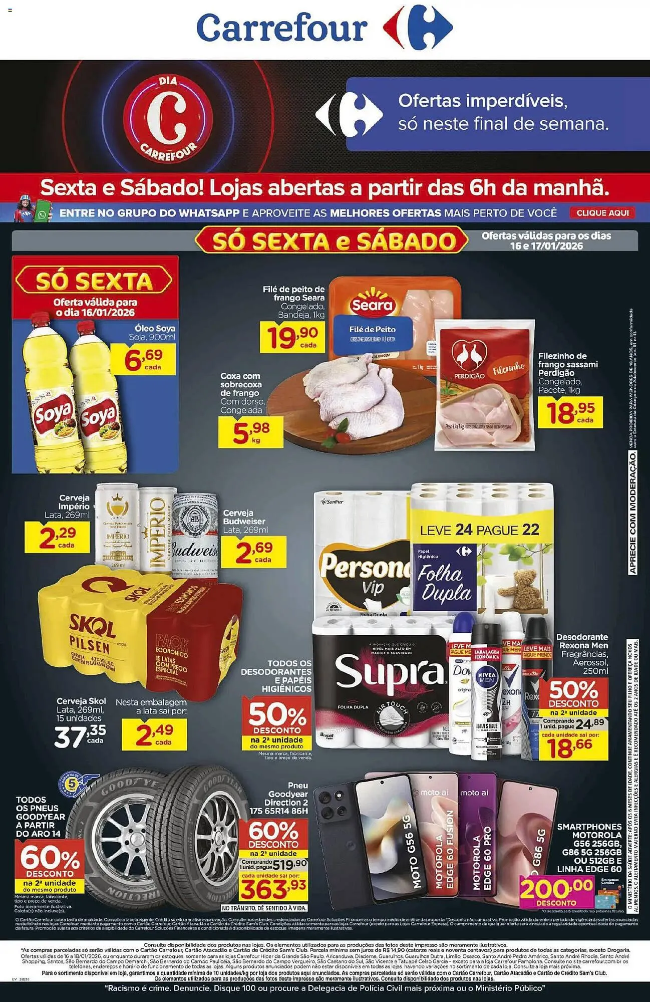 Encarte de Folheto Carrefour 16 de janeiro até 18 de janeiro 2026 - Pagina 1
